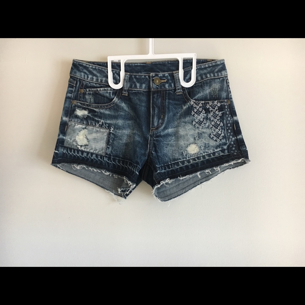 Rewash brand mid-rise denim short shorts